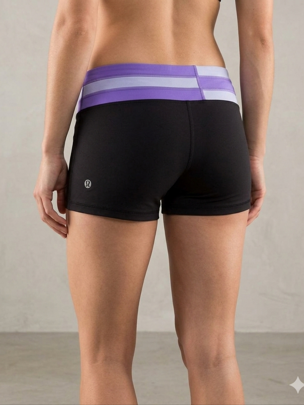 Lululemon Athletica Y2k Reversible Purple & Black Shorts Womens Medium/large